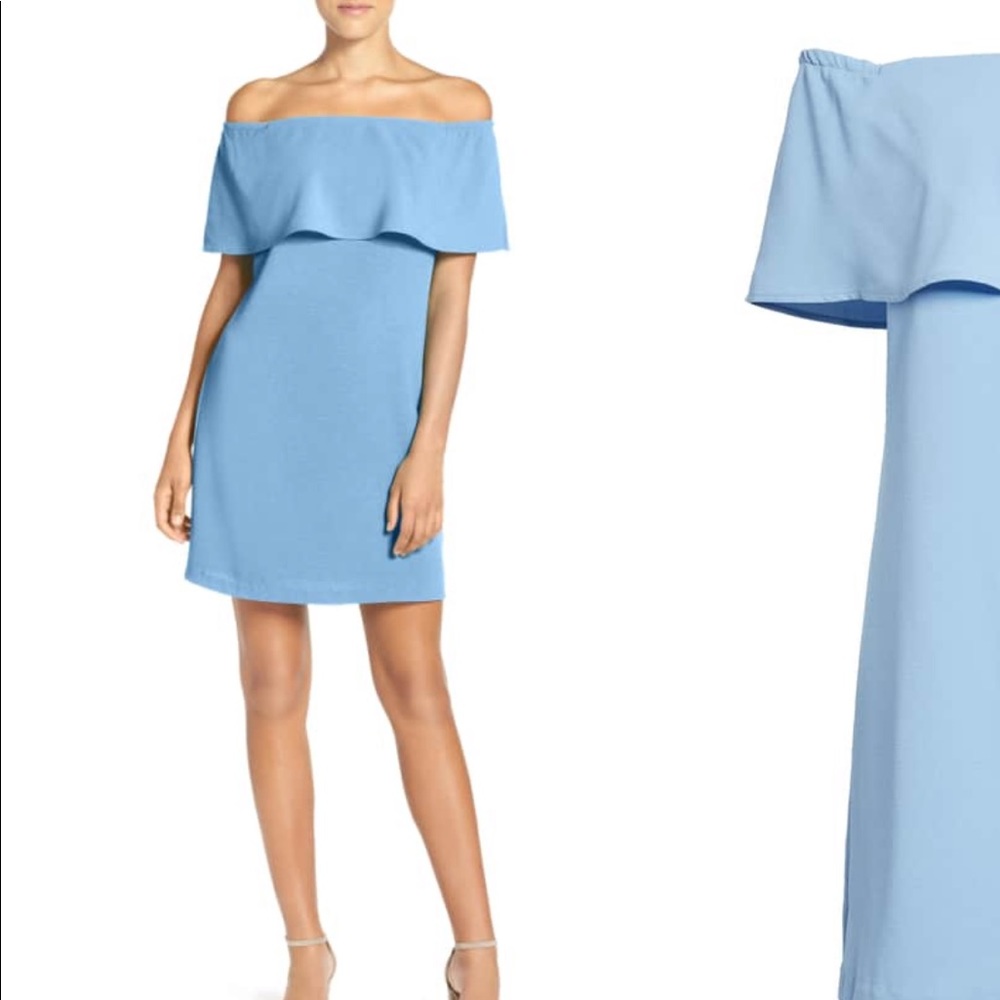 NWT Black Charles Henry Off the Shoulder Dress Lg